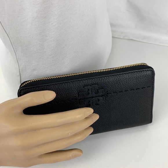 Tory Burch McGraw Zip Continental Leather Wallet - Picture 4 of 6